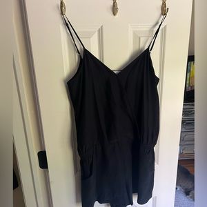 Parker Black Silk Romper M